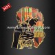 Hotsale Kente Africa Map Hair Iron On Transfers for Shirt